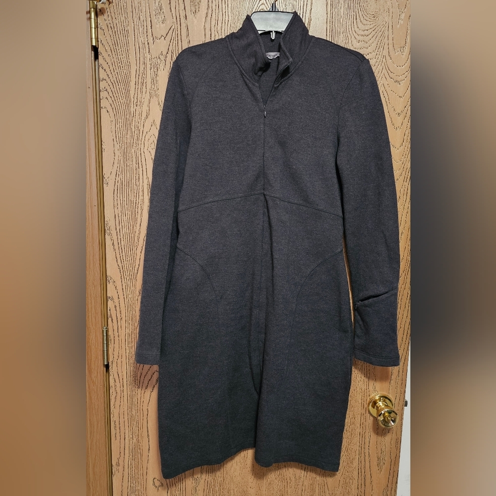 Athleta Cassidy Long Sleeve Half-Zip Dress...Gray